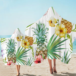 Pineapple Patterns Hooded Towel