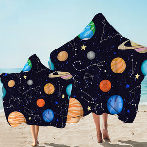 Constellation Space Hooded Towel