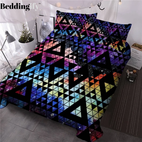 Image of Colorful Geometric Comforter Set - Beddingify