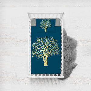 Golden Tree Of Life SWCC0626 Crib Bedding, Crib Fitted Sheet, Crib Blanket