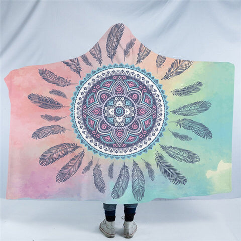 Image of Dream Catcher Mixed Color Hooded Blanket