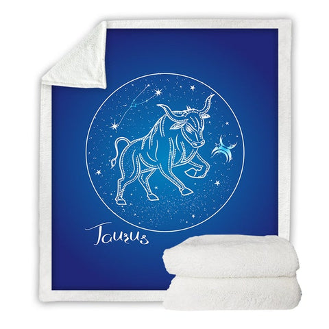 Image of Taurus Zodiac Sign Twelve Constellations Soft Sherpa Blanket