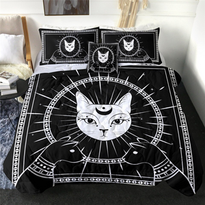 4 Pieces Egyptian Holy Cat Comforter Set - Beddingify
