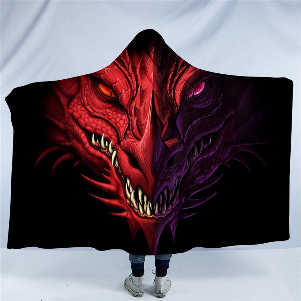 Evil Dragon Hooded Blanket