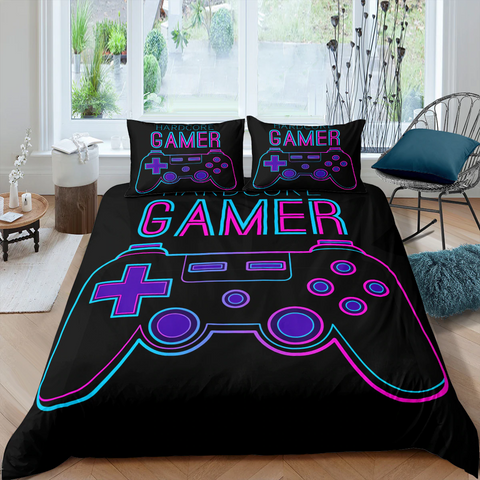 Gamer Dark Console Bedding Set - Beddingify