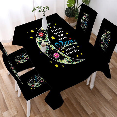 Image of Star Moon - Mandala Waterproof Tablecloth  20