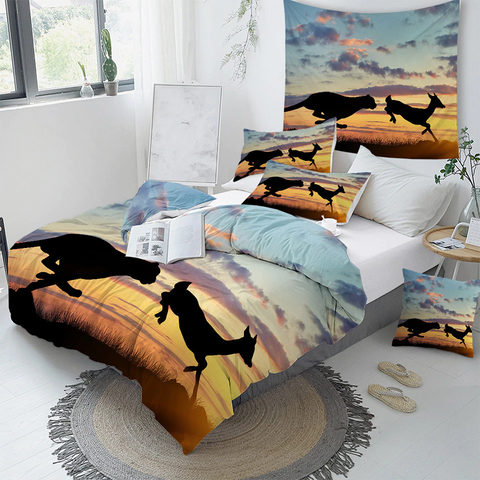 Image of Cheetah Hunting Comforter Set - Beddingify