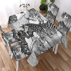 Zebra Waterproof Tablecloth  02