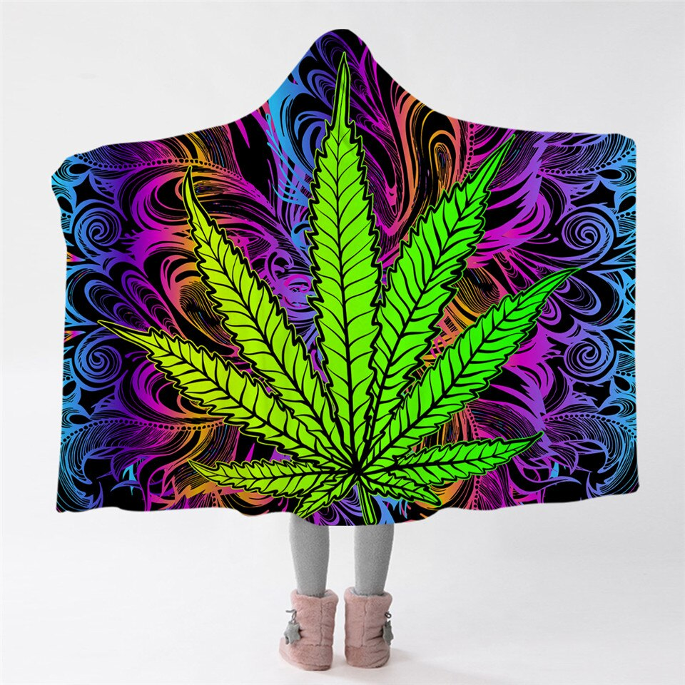 Canabis Hooded Blanket