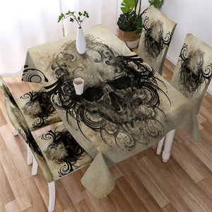 Gothic Vivid Skull Waterproof Tablecloth  03