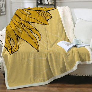 Elegant Sunflower Flower Soft Sherpa Blanket