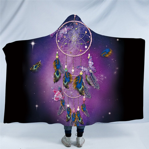 Image of 3D Dream Catcher Galaxy Hooded Blanket