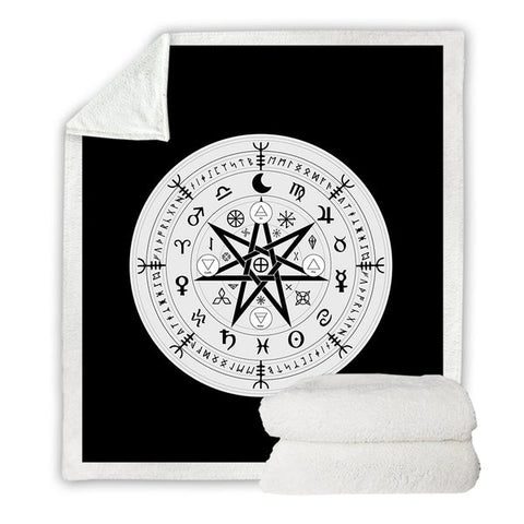 Image of Zodiac Magical Circle Soft Sherpa Blanket