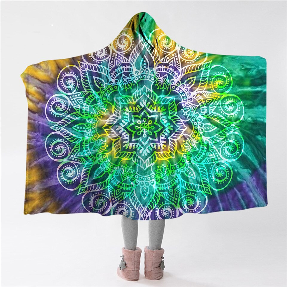 Mandala Aura Hooded Blanket