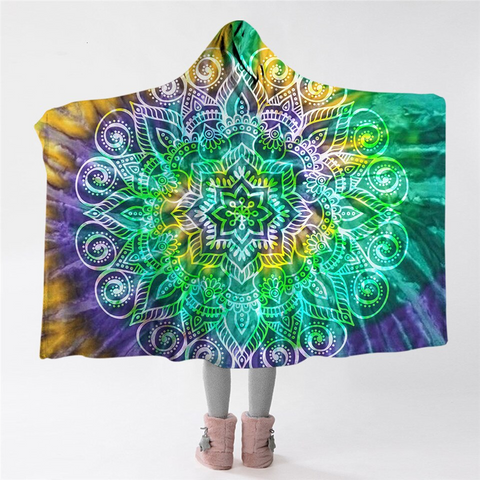Image of Mandala Aura Hooded Blanket