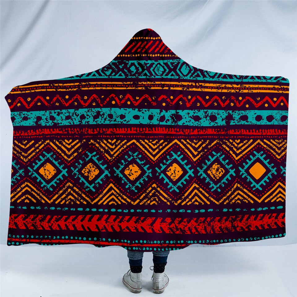 Textile Themed Hooded Blanket