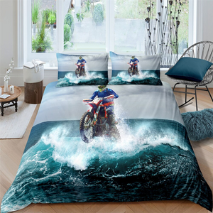 3D Water Motocross Bedding Set - Beddingify
