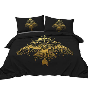 Golden Black Eagle Dreamcatcher Bedding 04