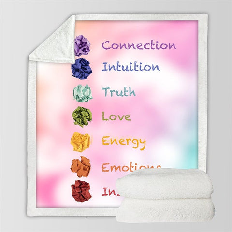 Image of Seven Elements Letters Cozy Soft Sherpa Blanket