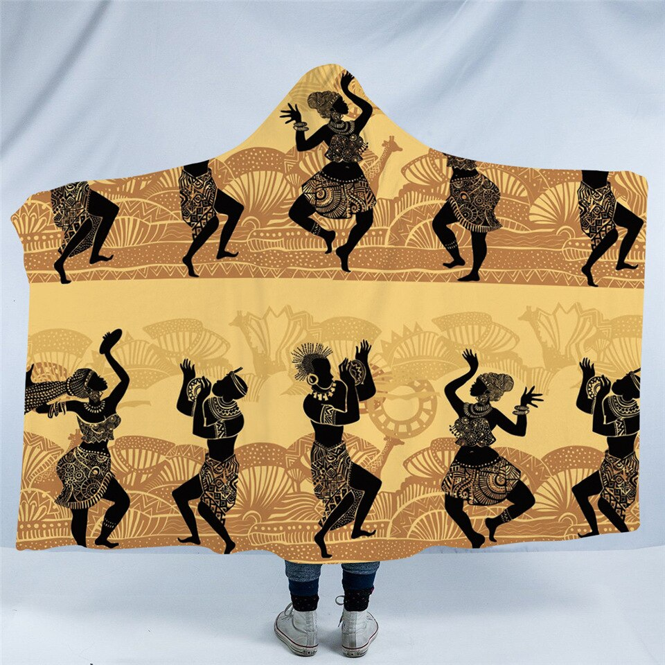 Africa Dance Hooded Blanket
