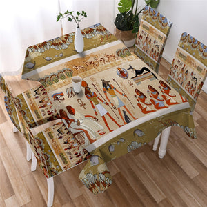 Geometric Ethnic African - Egyptian Waterproof Tablecloth  01