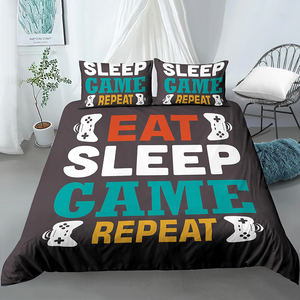 Eat Sleep Game Repeat Bedding Set - Beddingify