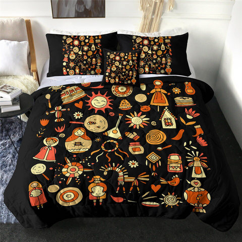 Image of 4 Pieces Things Around You Comforter Set - Beddingify