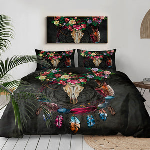 Tribal Horns Dreamcatcher Bedding Set - Beddingify