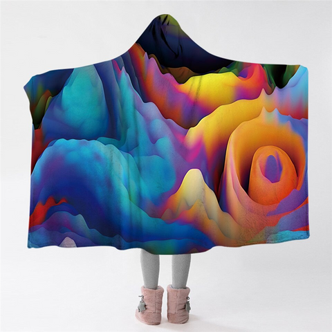 Image of Blurry Rose Hooded Blanket