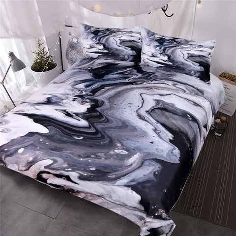 Image of Modern Marble Pattern Bedding Set - Beddingify