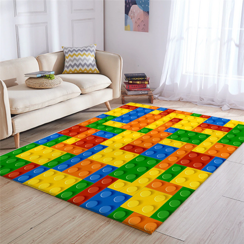 Image of Tetris Game Pattern Rug