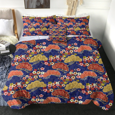 Image of 4 Pieces Blossom Comforter Set - Beddingify