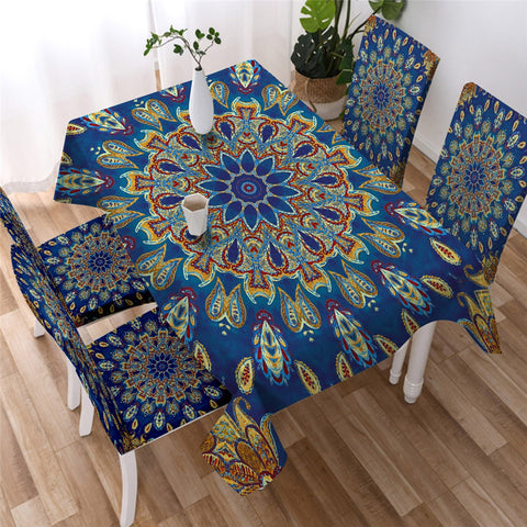 Image of Bohemian Kaleidoscope Waterproof Tablecloth  08