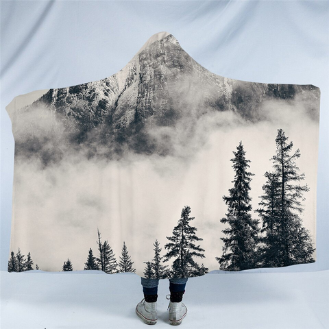 Image of Snowed Forest Hooded Blanket