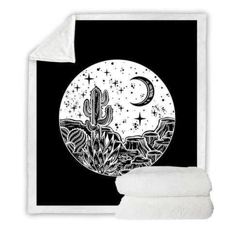 Image of Witchcraft Night At Desert Soft Sherpa Blanket