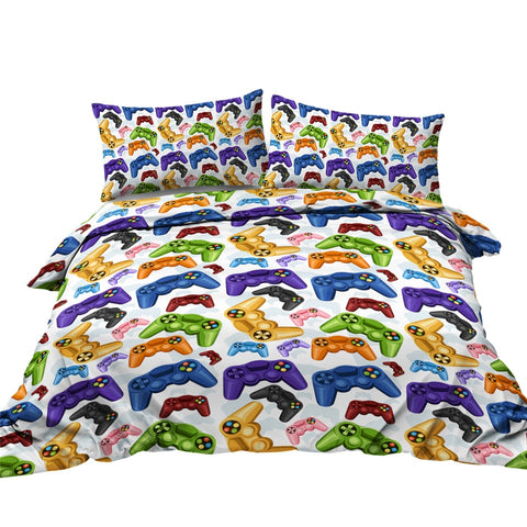 Image of Colorful Bedding Set Game Pads Printed