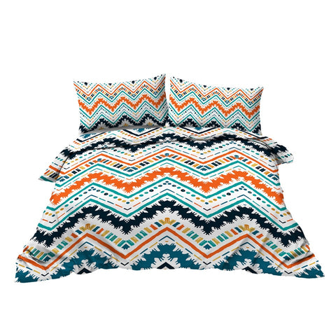 Image of Aztec Bedding Set - Oriental Geometric Retro Home Bedspreads 3-Piece 07