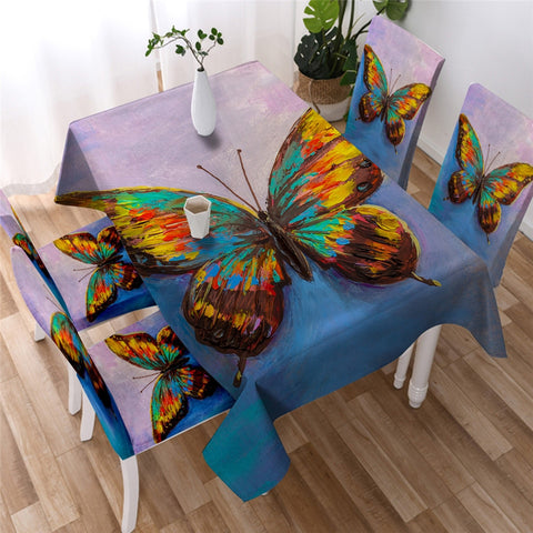 Image of Butterfly Waterproof Tablecloth  09