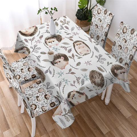 Image of Cartoon Hedgehog Waterproof Tablecloth  03