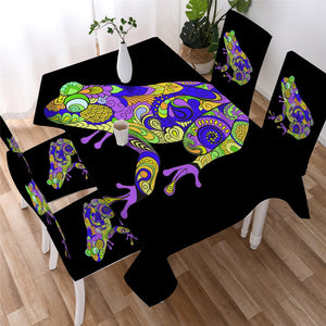 Paisley Manteles - 3D Print Purple Frog Tablecloth