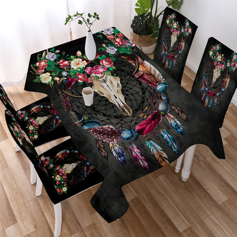 Image of Boho Dreamcatcher Waterproof Tablecloth  01