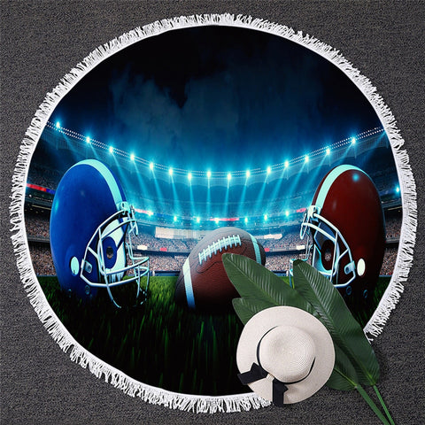 Image of Rugby Round Beach Towel 03