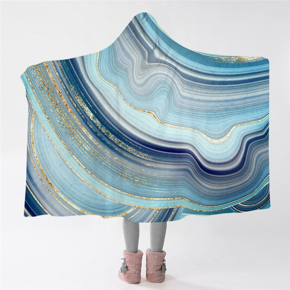Mother Of Pearl Blue In-laid Hooded Blanket