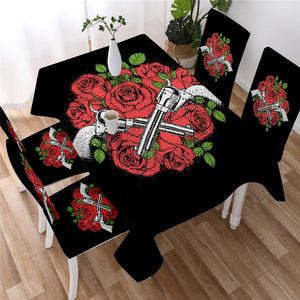 Colorful Rose Waterproof Tablecloth  07