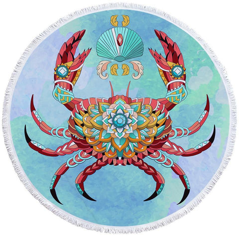 Image of The Royal Crab Round Towel Set - Beddingify