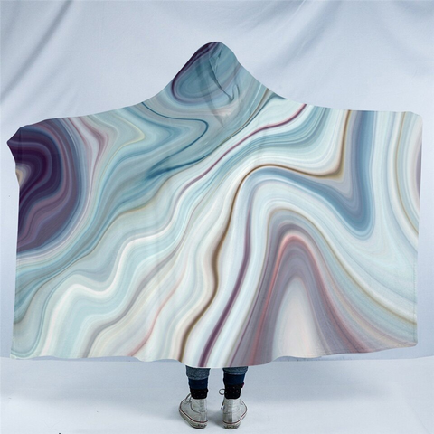 Image of Abstract Flow Hooded Blanket