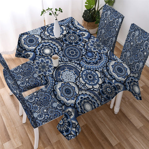 Image of Bohemian Kaleidoscope Waterproof Tablecloth  03