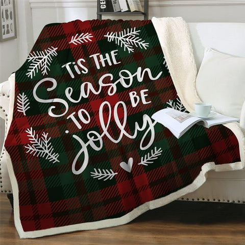 Image of Season To Be Jolly Christmas Cozy Soft Sherpa Blanket