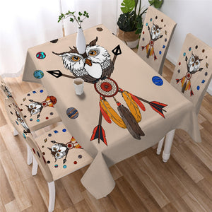 Books - Vivid Owl Tablecloth 03