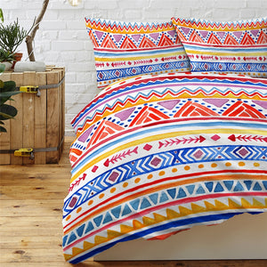Aztec Bedding Set - Oriental Geometric Retro Home Bedspreads 3-Piece 05